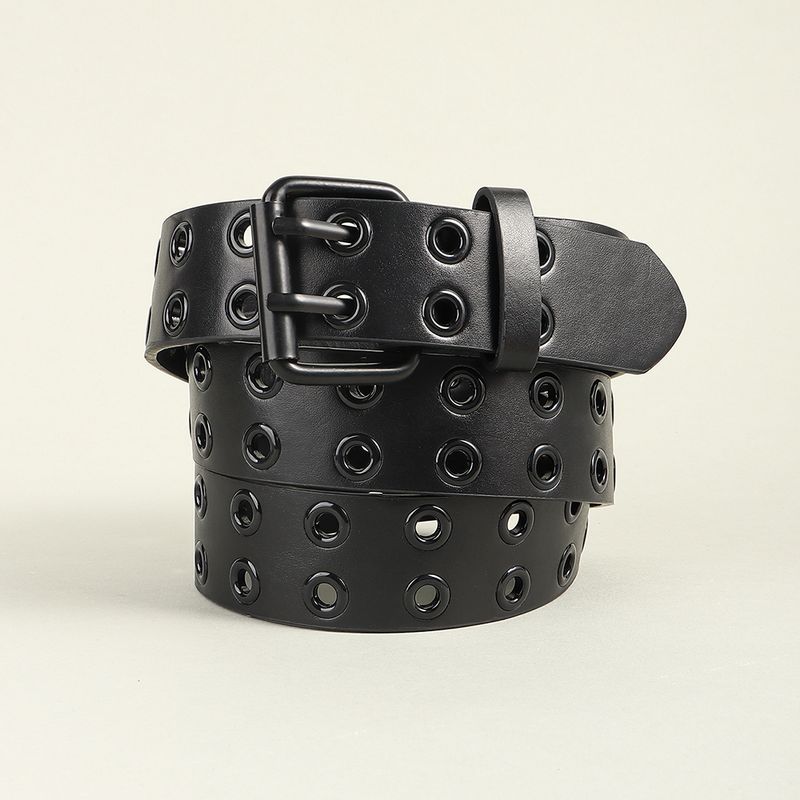 HEIßER schwarzer Gürtel Damen PU Leder Western Y2K Mädchen Gürtel für Jeans Männer_voghion.com