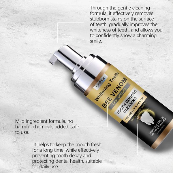 Oralhoe Teeth Cleaning Mousse Gently Cleans Teeth To Remove Odors, Stains And Grime Daily Beauty Mousse_voghion.com