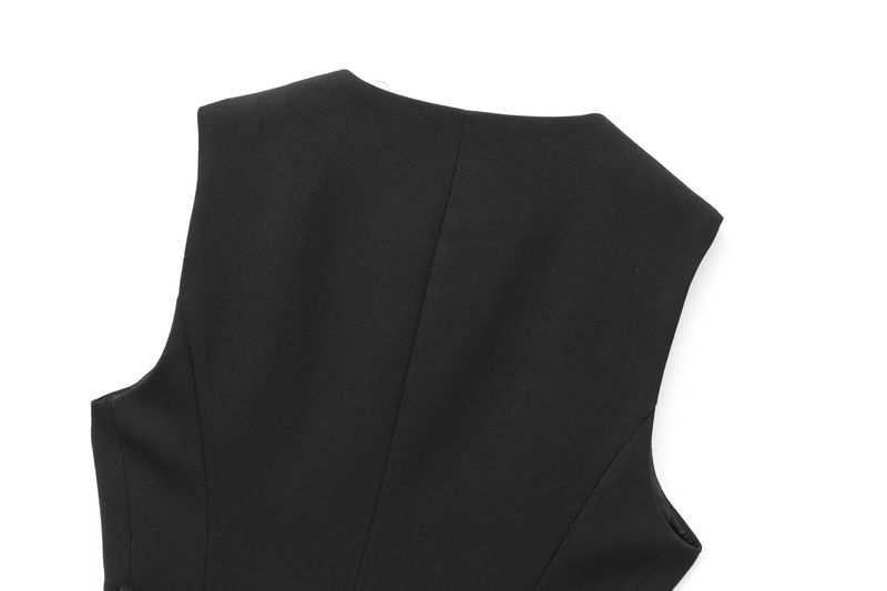 Damenbekleidung High-End-Gürtel Einfaches ärmelloses Hemd Lagen-Taillenweste für Damen_voghion.com