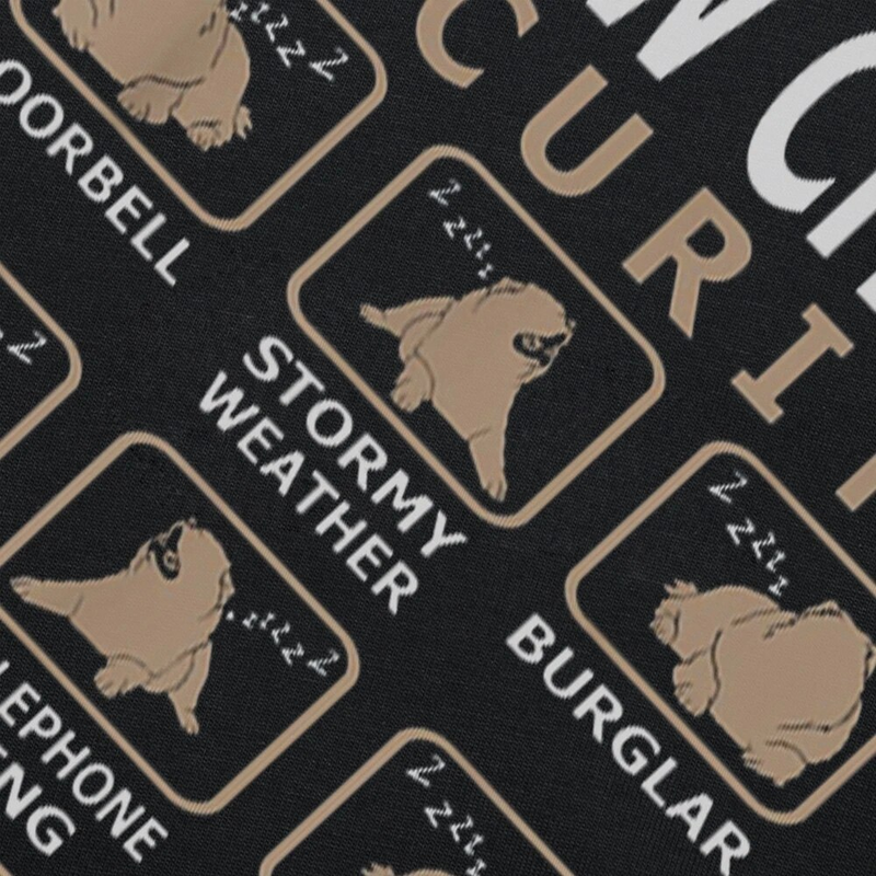 Vtipná trička s potiskem Chow Dog Security, letní styl, grafický design, bavlna, streetwear, krátký rukáv, domácí mazlíčci, láska, dárky, vtip, humorné tričko_voghion.com