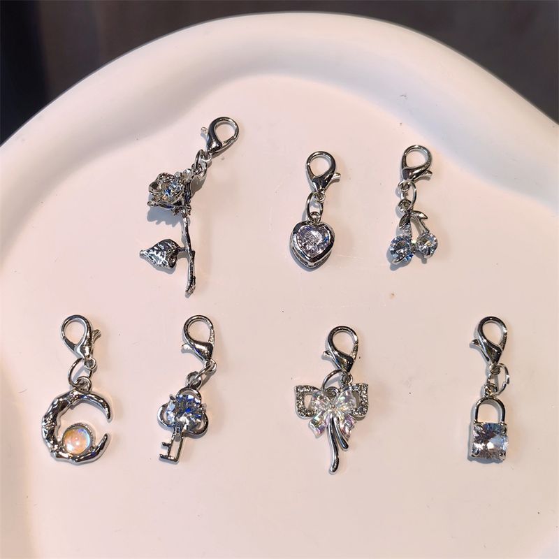 Ciondolo con fiocco di perle d'argento di celebrità, gioiello, fiore per scarpetta da ballerina, decorazione di alta qualità per ragazze_voghion.com