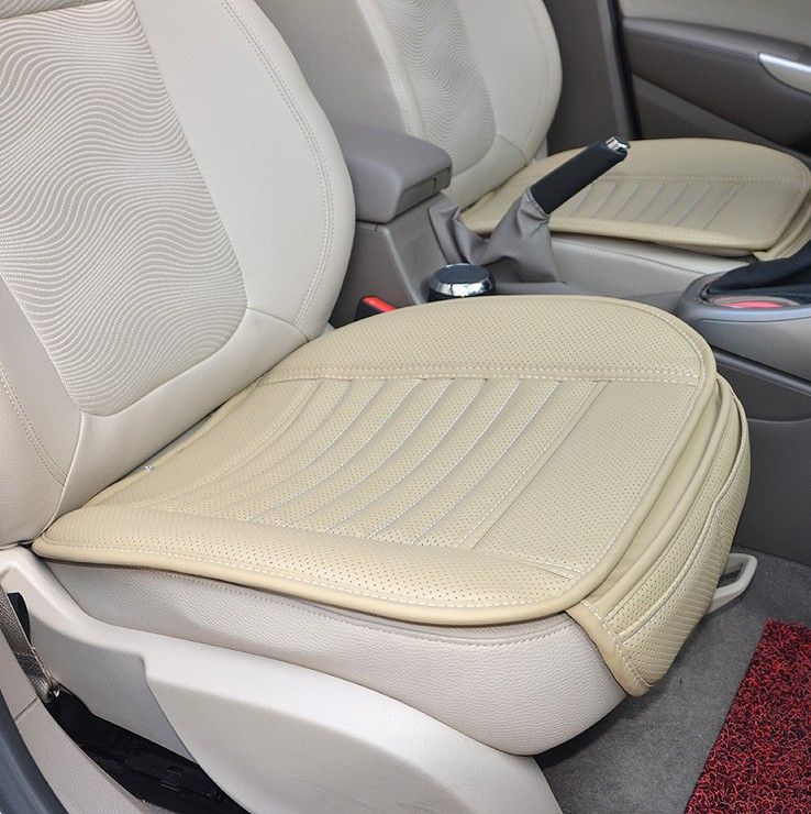 PU Leather Front Four Seasons Anti Slip Mat Single Seat Cushion Cover Universal Auto Chair Pad Car Styling_voghion.com