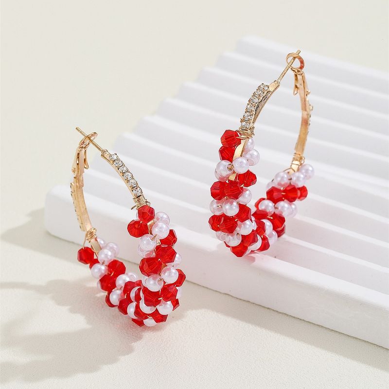 Pendientes de moda para mujer, pendientes de oro, aros de cristal francés, ligeros, de lujo, de temperamento suave, de alta gama, adelgazantes, versátiles, exagerados._voghion.com