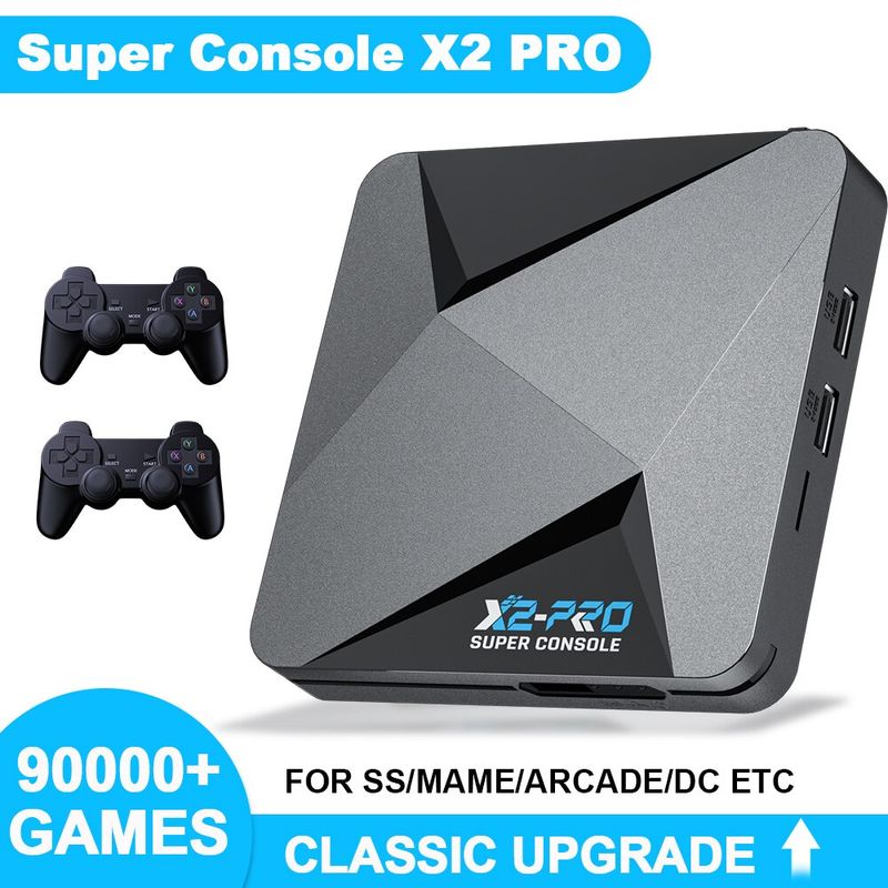 Retro Super Console X2 Pro 90000 Video Games For PS1/DC/MAME/SS With Gamepad Kid Gift Game Box_voghion.com
