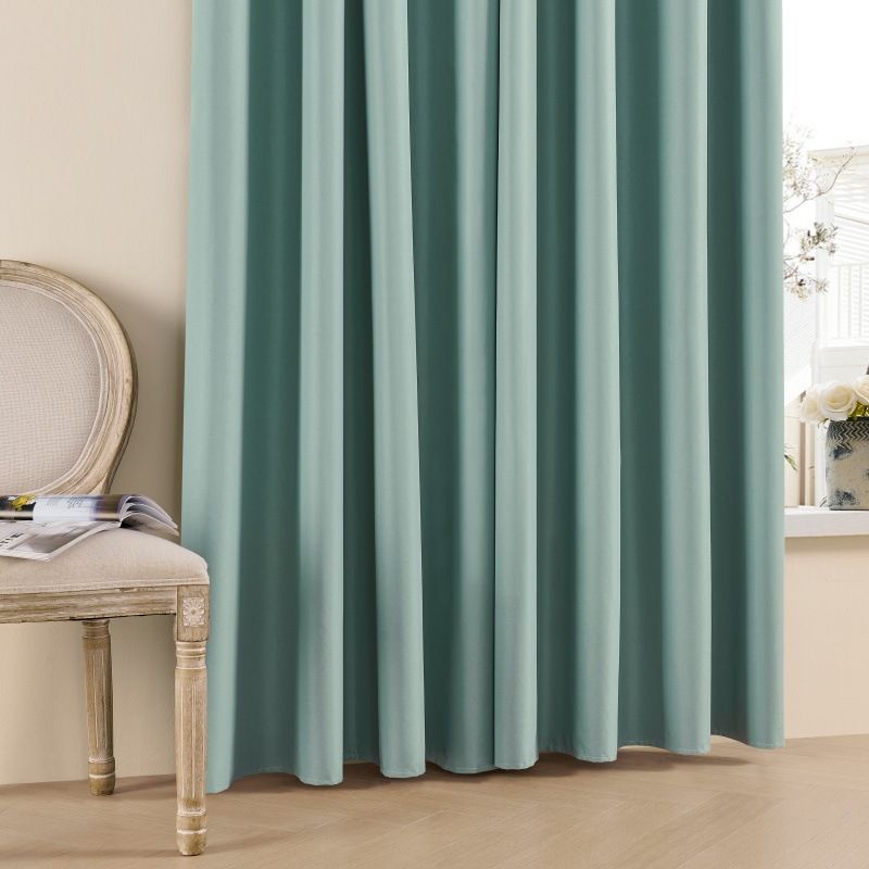 full blackout heat insulation curtains for bedroom with black lining room darkening noise reduction curtains_voghion.com