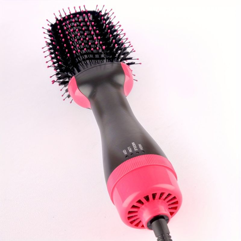 Spazzola ad aria calda multifunzionale 2 in 1, asciugacapelli e styler in un unico passaggio, uso asciutto e bagnato, regali di Natale per le donne_voghion.com