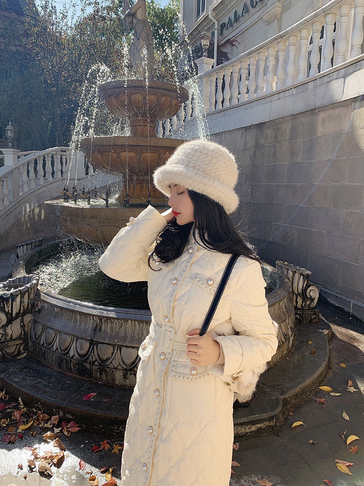 Xiaoxiangfeng Down For Women's Autumn And 2023 New Korean Version Slim Fit Knee Length Cotton Jacket Winter Coat_voghion.com