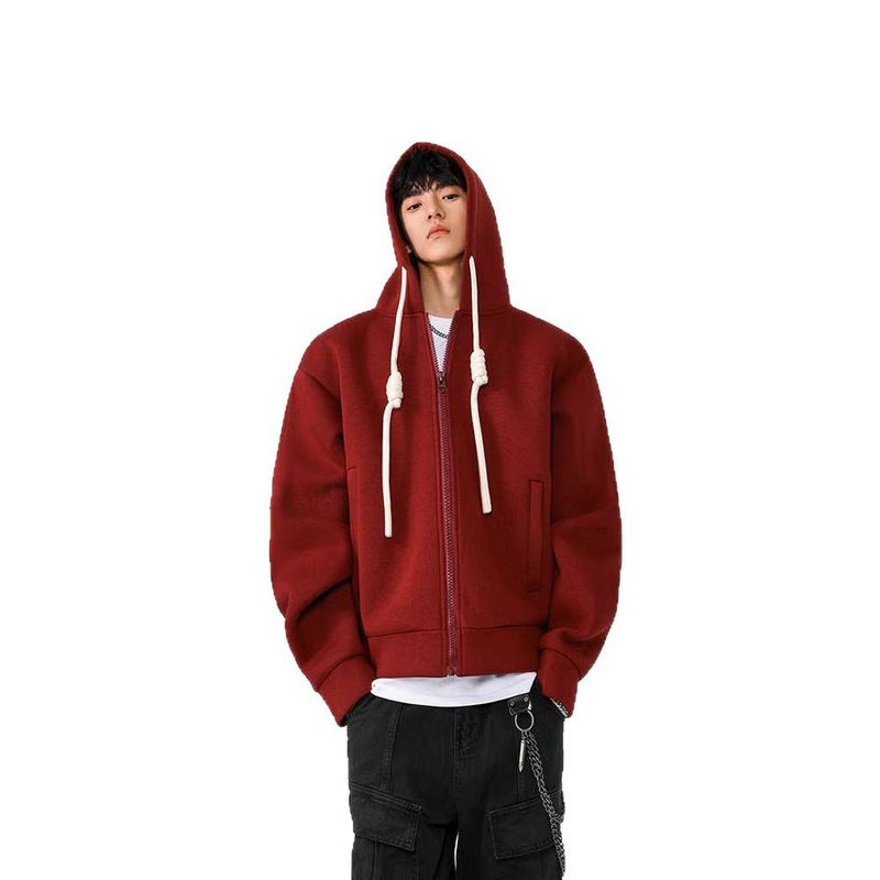 American Style College Cheanfit Cardigan Sweatshirt For Men Spring And Autumn Couple Trendy Brand High-end Cool Jacket_voghion.com