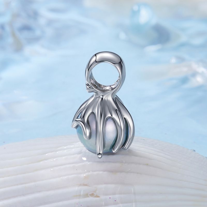 Oktopus-Charm Sterling Silber Charm, BSC1118_voghion.com