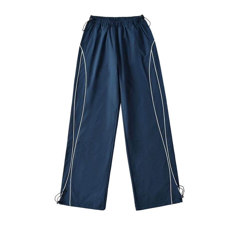 Pantalons de sport pour femmes, séchage rapide, coupe droite, décontractés, pour l'été, pour filles, amples, slim, avec cordon de serrage, jambes larges_voghion.com