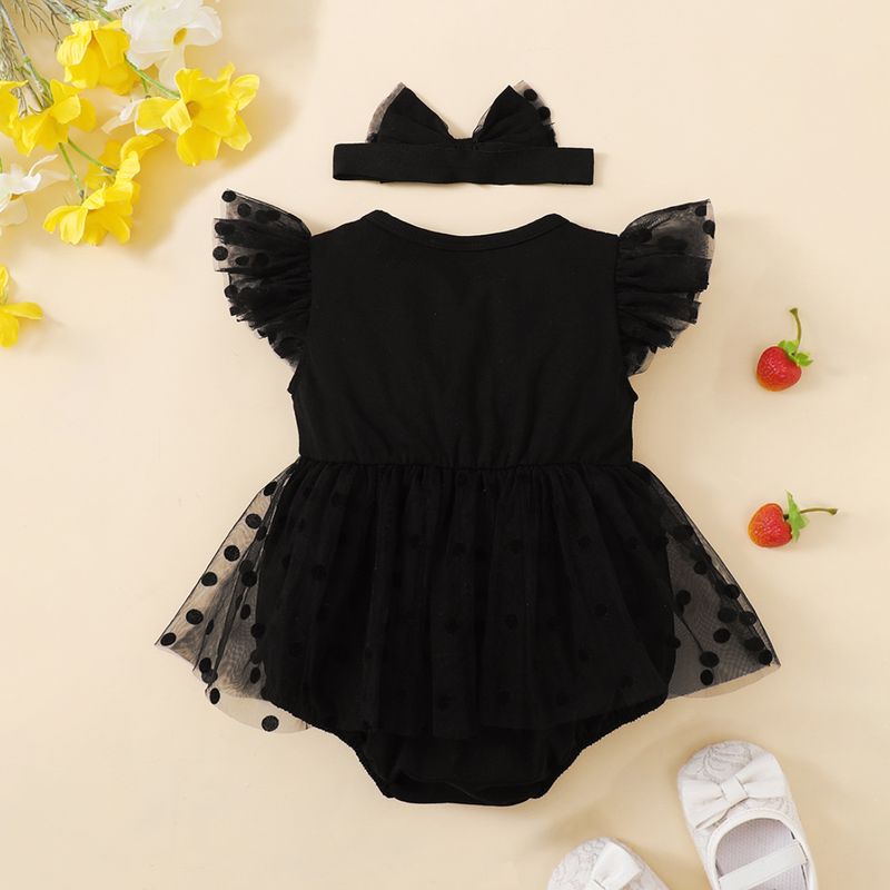 Mère et enfants bébé fille combinaison d'été offre spéciale sans manches épissage maille triangle barboteuse transfrontalière bébé fille vêtements_voghion.com