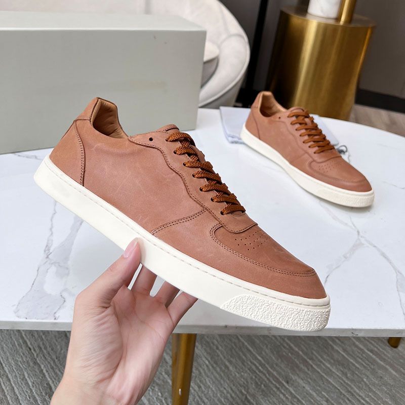 Scarpe casual in pelle traspiranti estive bianche con punta rotonda basse da uomo BC 2023_voghion.com