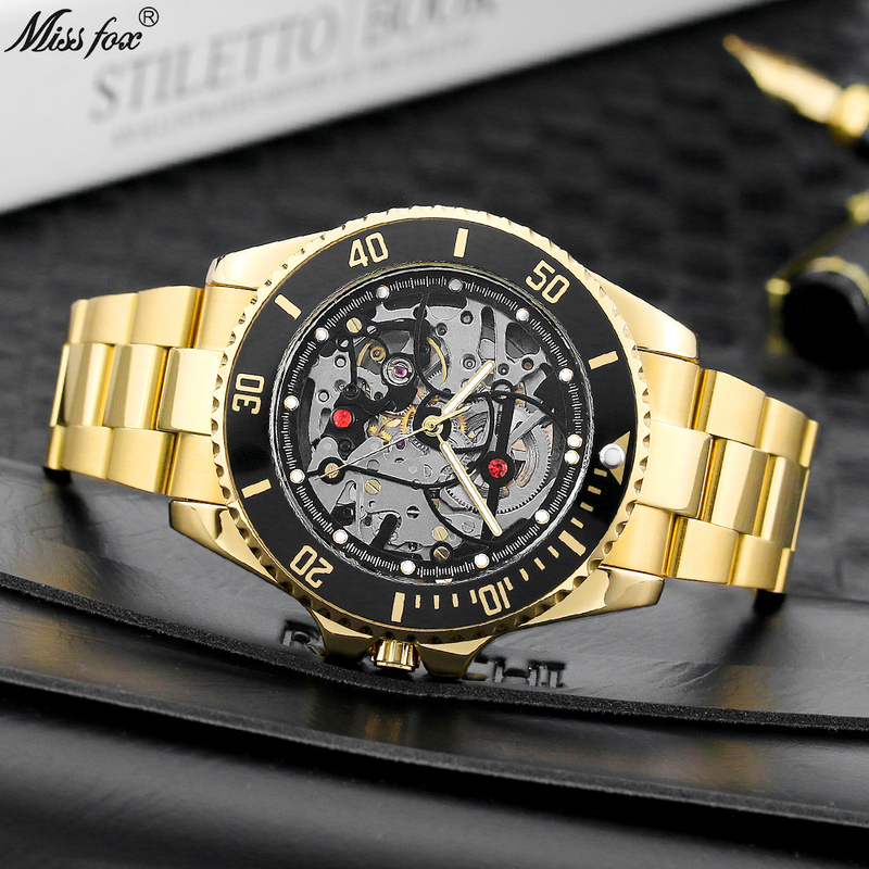 MISSFOX Reloj mecánico hueco completamente automático Water Ghost Fashion Trend Precision Steel Brand para hombre_voghion.com