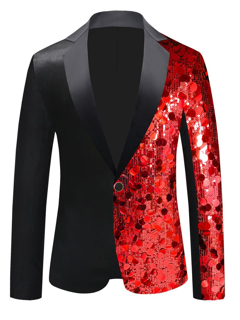 US Size New Men's Sequin Blazer Dance Costume Host Outfit_voghion.com