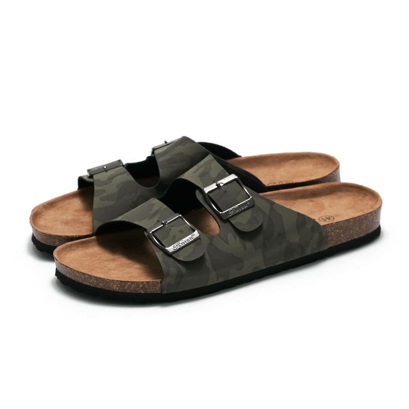 2025 New Summer Camouflage Slippers For Men And Women Couple Beach Sandals Water Cork Outdoor Trendy_voghion.com