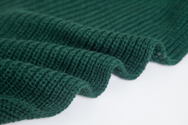 Women's Scarves version solid color acrylic wool knitted scarf with sleeves_voghion.com