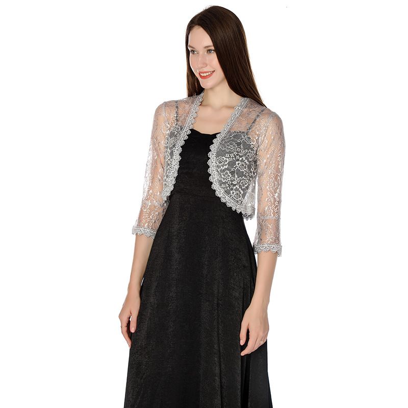 Robe de mariée élégante en dentelle, châle de demoiselle d'honneur, cheongsam, châle de soirée, mode féminine, petit gilet assorti_voghion.com