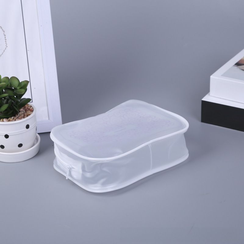 Factory direct supply frosted pvc bag cosmetic storage zipper bag custom pvc travel set wash bag custom_voghion.com