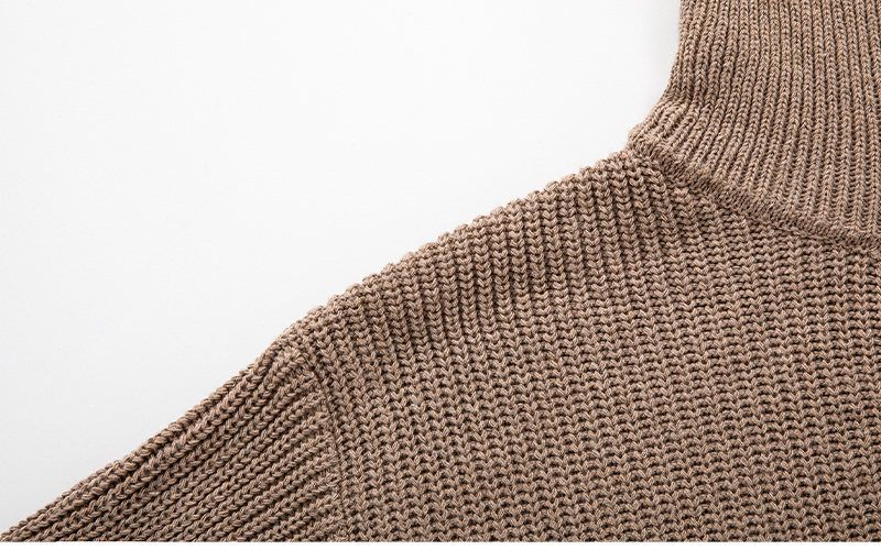 Maglione da uomo autunno inverno nuovo slim fit base colletto rovesciato mezza cerniera maglia maglia tinta unita_voghion.com