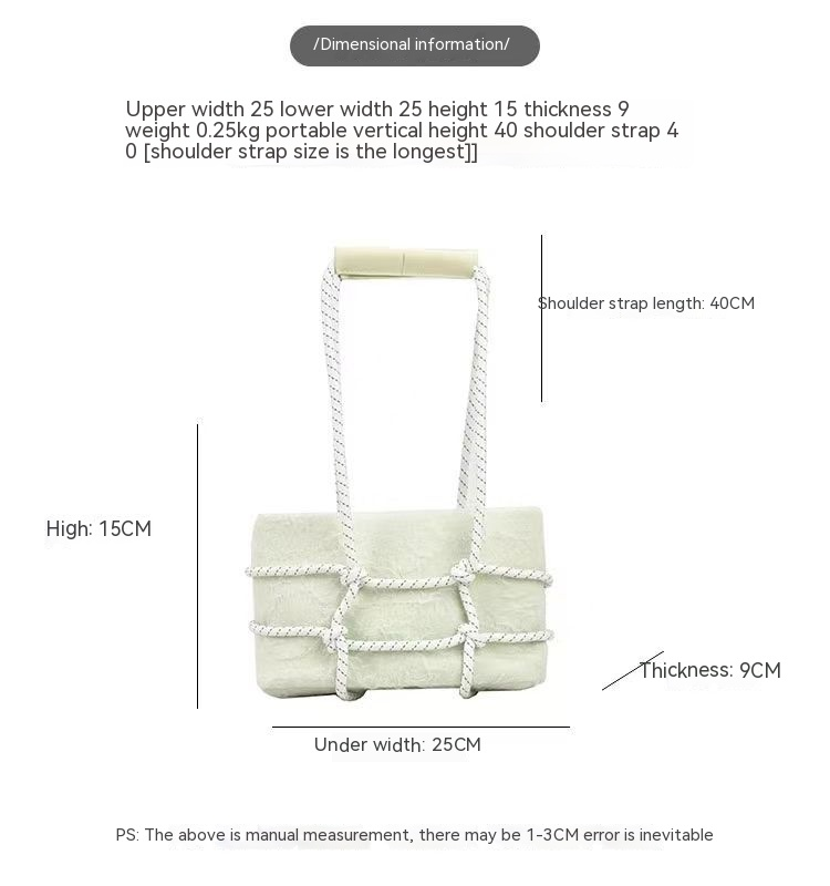 Small Design for Women's Summer 2022 New Fashion Woven Handbag Mesh Canvas Shoulder Underarm Bag_voghion.com