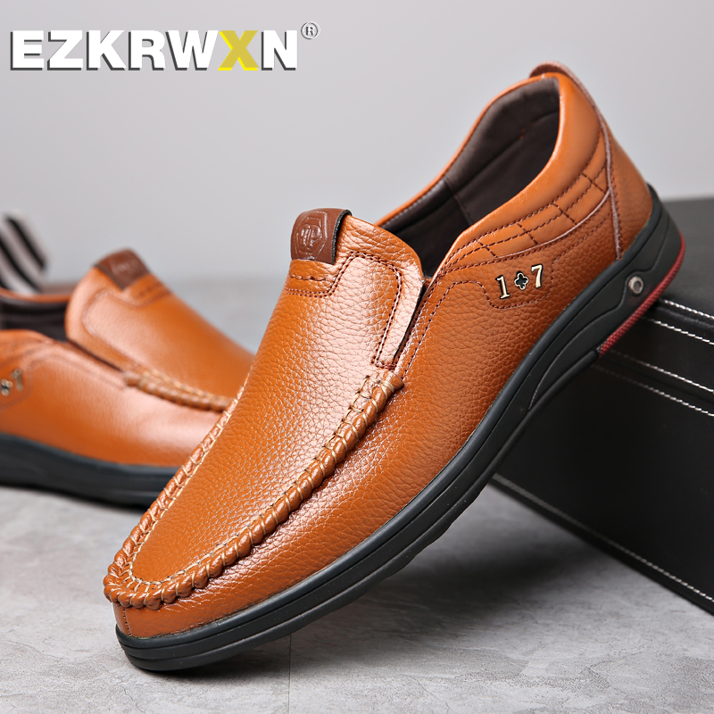Erkek Modası İngiliz Stili Klasik Rahat İnek Derisi Siyah Sıcak Satış Nefes Alabilir İş Slip-on Erkek Deri Ayakkabı Büyük Beden_voghion.com