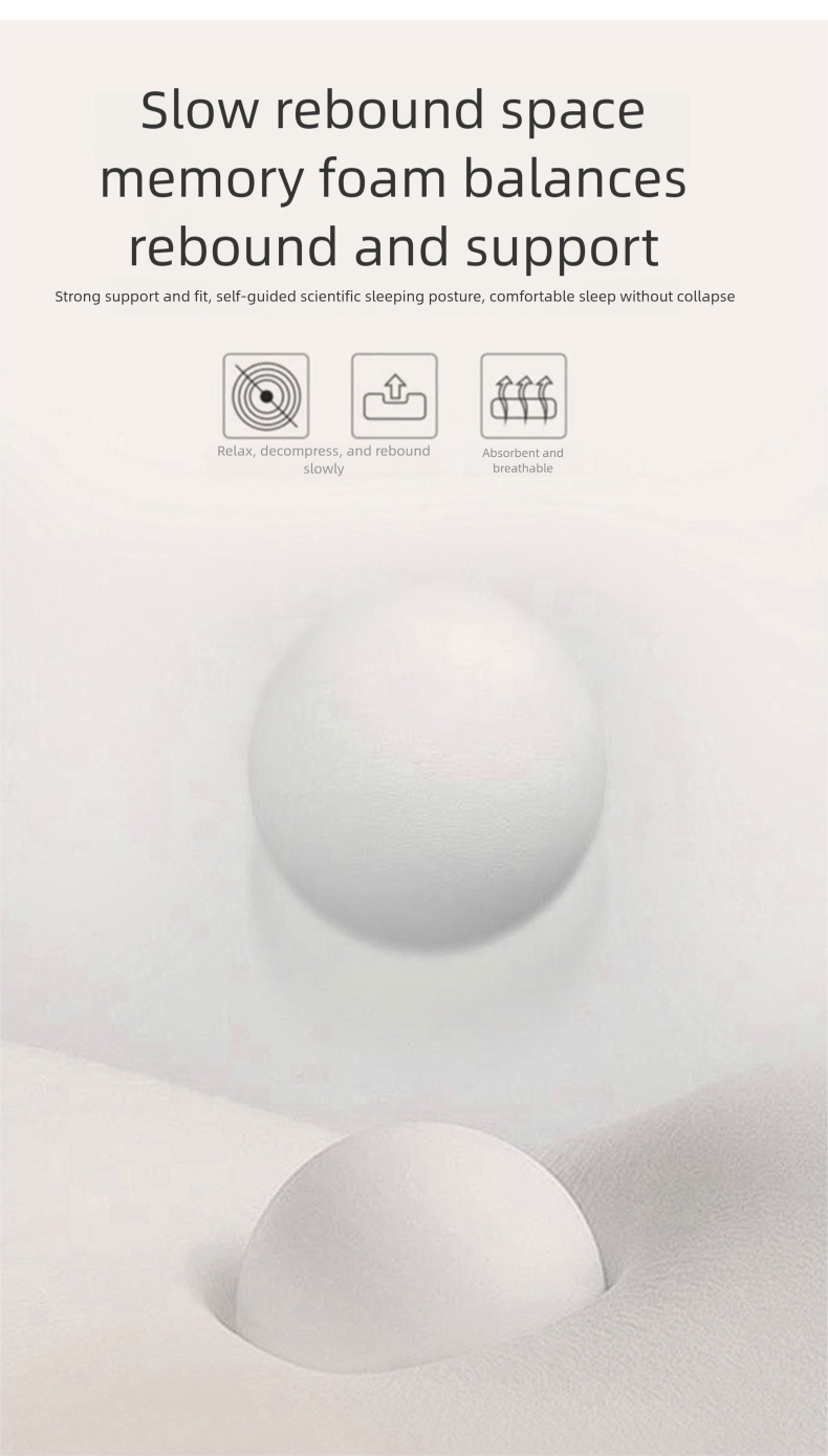 Memory Foam Lendenwirbelstütze für Bürostühle, langes Sitzen, bequemes, langsames Rebound-Taillenstützkissen_voghion.com