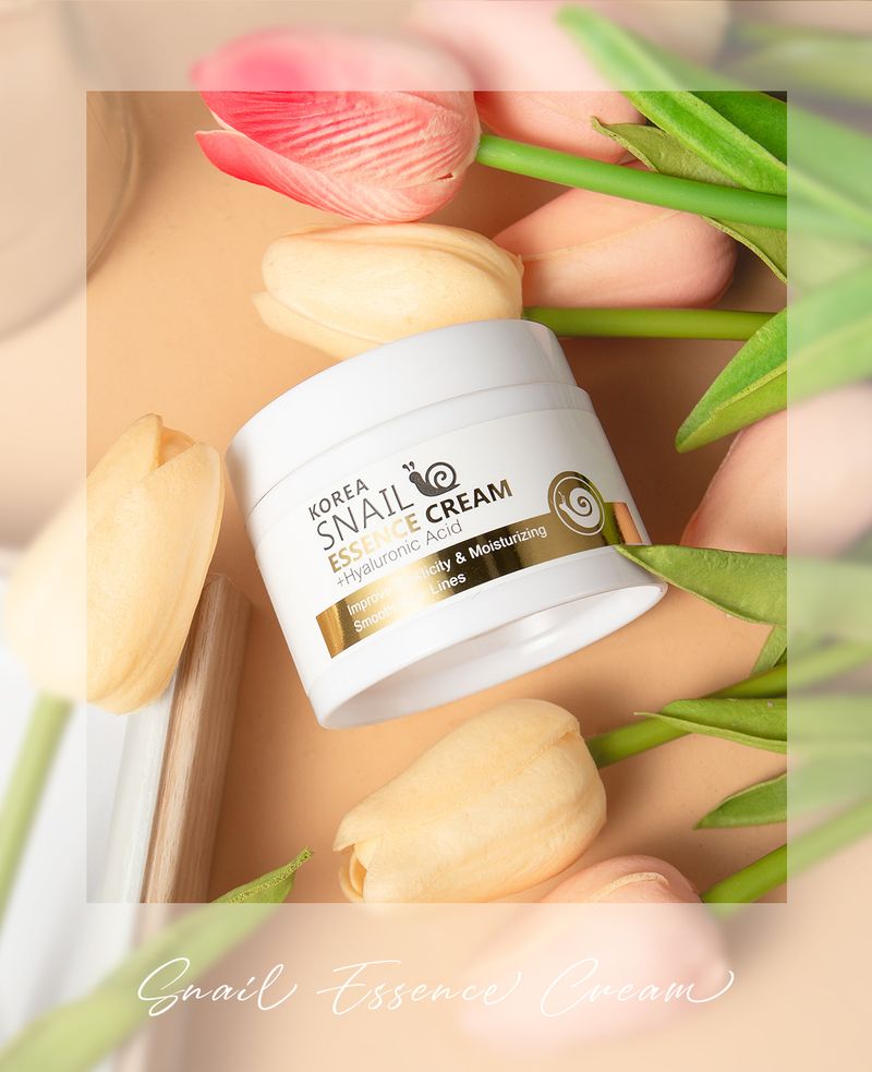Crème hydratante pour le visage à l'essence d'escargot Leco 50 g, emballage en anglais complet_voghion.com