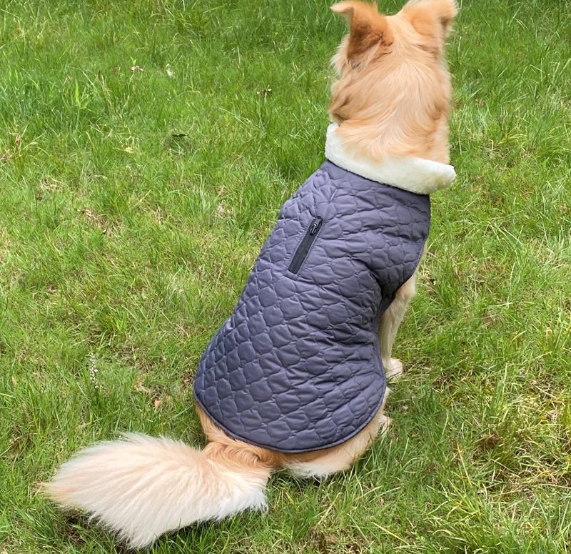 Pocket new pet clothes autumn and winter dog clothes vest cotton coat double sided wearable dog clothes coat clothing_voghion.com