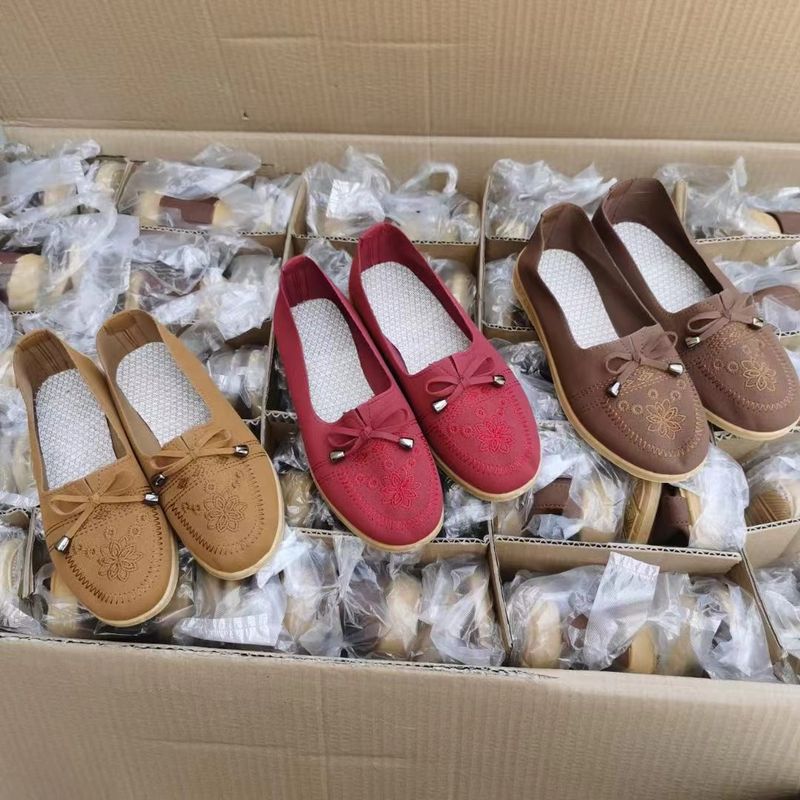 Neue alte Peking-Stoffschuhe für Damen im Single-Stil, atmungsaktives Leder, lässig, vielseitig, flach und bequem_voghion.com