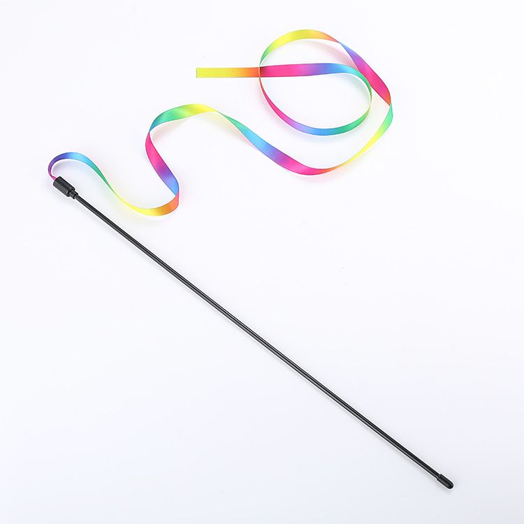 Pet Rainbow Color Fairy Wand Teaser Rod Cat Toy_voghion.com