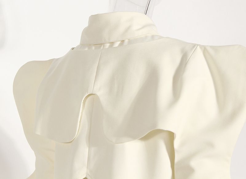 Kleiner zweiteiliger Anzug für Frauen, neuer Weste-Schalanzug, ärmelloses kurzes Hemd, Persönlichkeit, vorsichtiger Anzug_voghion.com