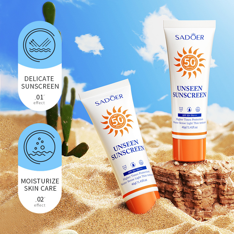 SADOER SPF50+UV Waterproof, Moisturizing Sunscreen Lotion, Sweat Resistant, Hydrating, And Isolating Two In One_voghion.com