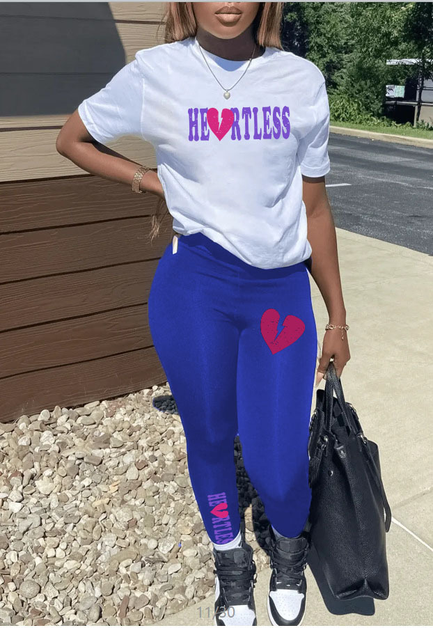 Vêtements pour femmes grande taille grosse femme printemps/été vêtements pour femmes Station indépendante imprimé personnalité décontracté ensemble deux pièces_voghion.com