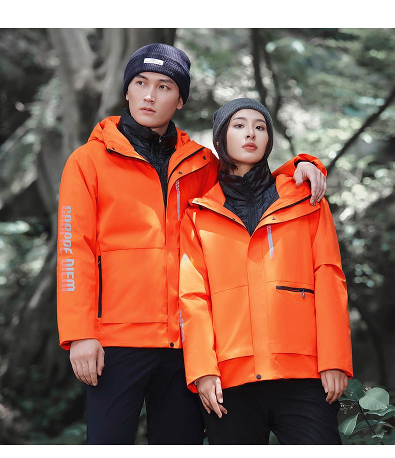 Giacca da sci termica antivento impermeabile staccabile unisex 3 in 1 con imbottitura in piumino per coppie, escursionismo, campeggio, sport sulla neve_voghion.com