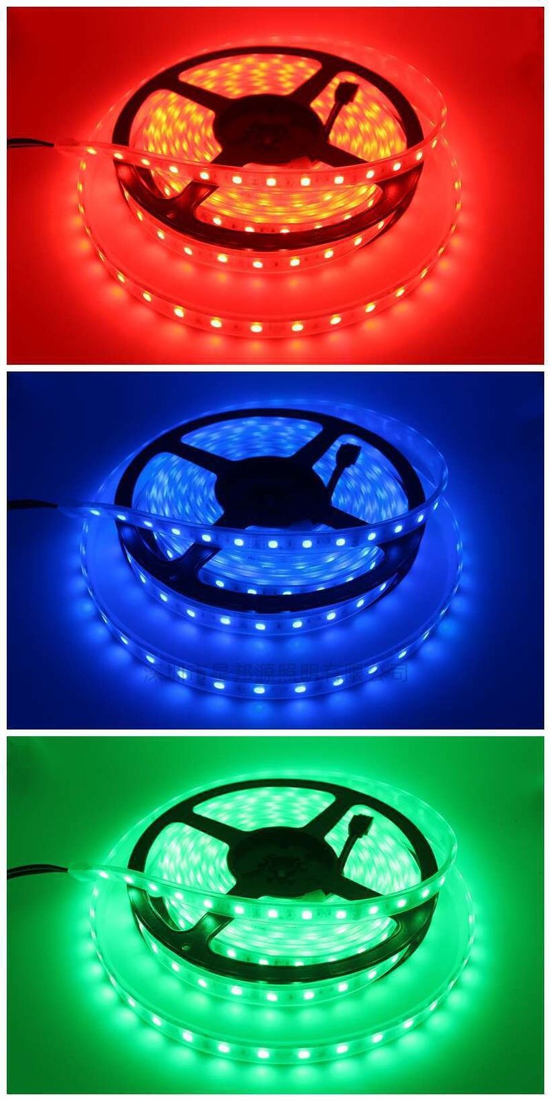Kit de tiras de luces LED RGB 5050 con control remoto - Luz flexible impermeable de 12 V para retroiluminación de TV y decoración del hogar_voghion.com