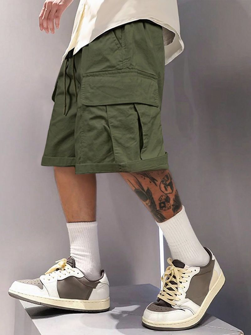 Abbigliamento da uomo, pantaloncini da lavoro da uomo, estivi, larghi, casual, alla moda, sportivi 8389_voghion.com