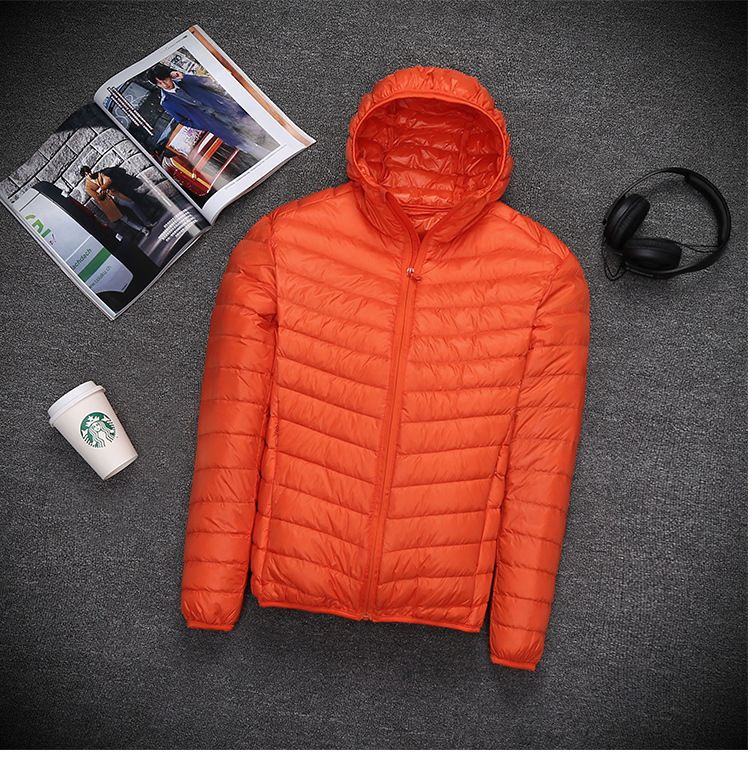 Ultralicht donsjack voor heren – Slim Fit, opvouwbare pufferjas met capuchon, winddicht en waterafstotend (M-4XL, reisklaar)_voghion.com