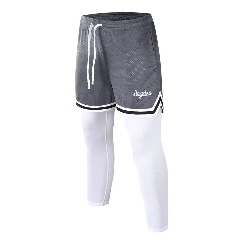 Pantaloni da basket americani da quarto di giro con fodera e pantaloni fitness da allenamento per corsa e corsa in due pezzi ad asciugatura rapida_voghion.com