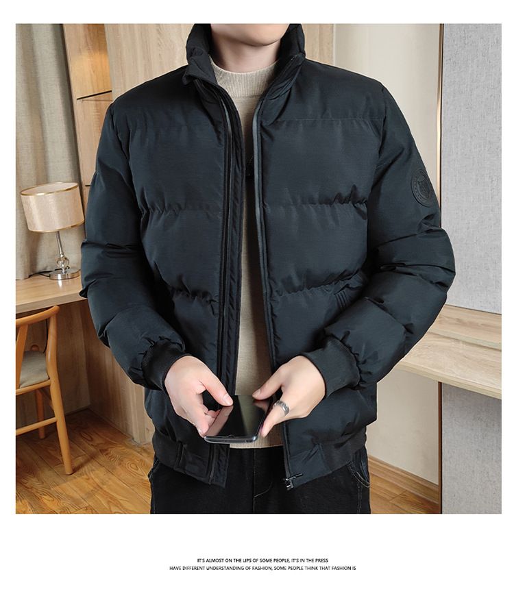 Men's Winter Down Jacket With Hood 550 Fill Power White Goose Down Slim Fit, Water-Resistant Machine Washable Lightweight Warm Coat_voghion.com