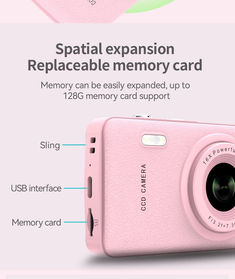 Cross-Border Hot-Selling Pixel HD Digital For Home Use, Students, And Children, Portable Card Camera_voghion.com