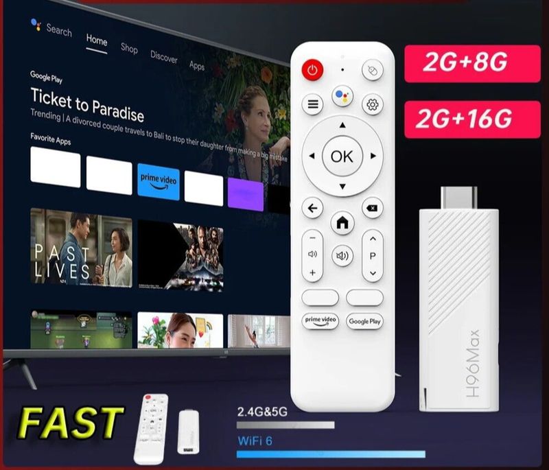 Android 14.0 4K TV-Stick Allwinner H313 Quad-Core mit Fernbedienung (2 GB/8 GB oder 2 GB/16_voghion.com