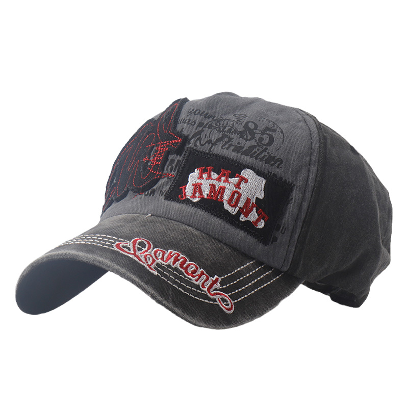 Bonés Snapback Masculinos de Algodão Lavado, Bonés Vintage Femininos com Bordado de Grafite, Chapéu de Cowboy Masculino, Gorros Esportivos_voghion.com