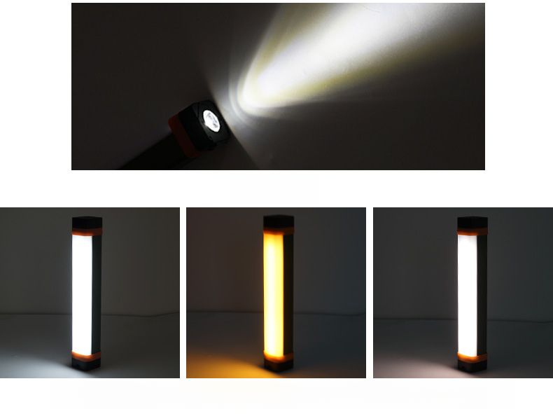 Multifunktionale LED-Leuchte für Campingzelte, wiederaufladbar, mit Taschenlampenfunktion – ideal für Notfälle auf dem Nachtmarkt._voghion.com