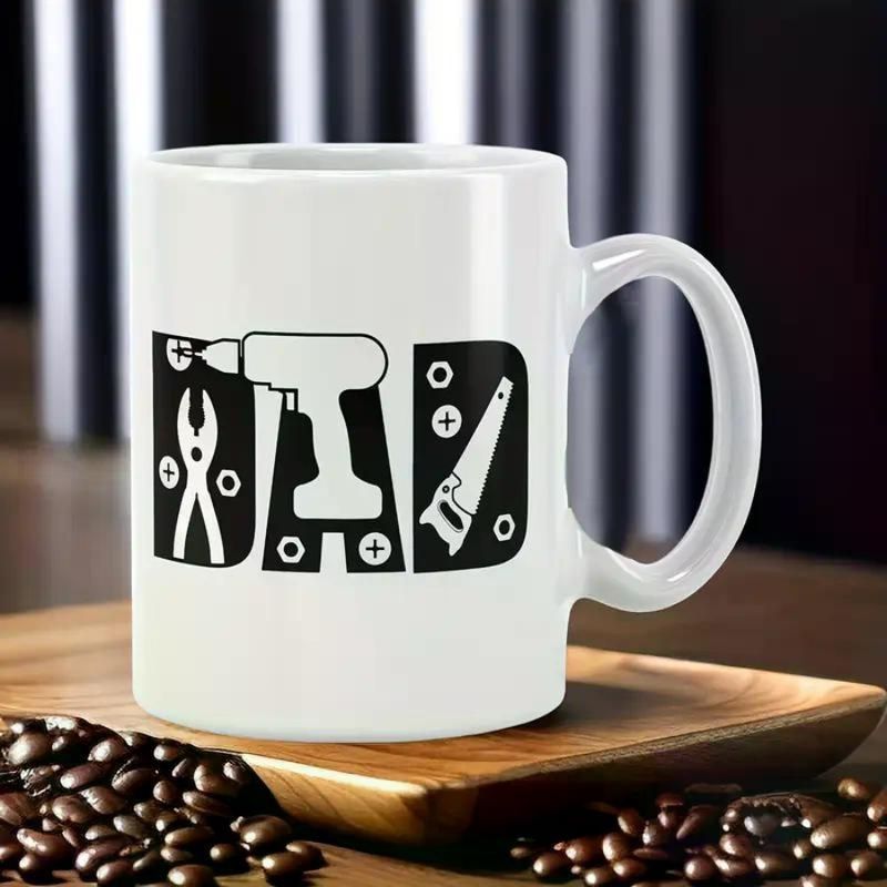 Day Or Lovers Funny 11oz Mug Ceramic Perfect Father's Gift Coffee 1pc With DAD Design Birthday For Toolbox_voghion.com