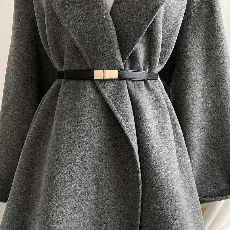 High-end mode veelzijdige jurk accessoire denim taille elastische band dames dunne riem_voghion.com