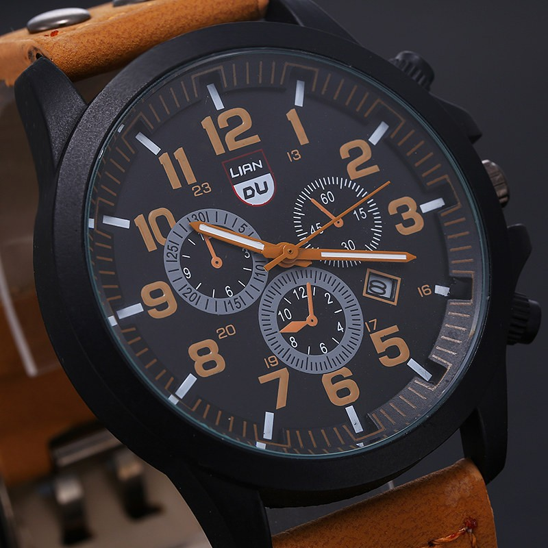 OLEVS Men's Quartz Watch Fashion Simple Business Belt Quartz Watch_voghion.com