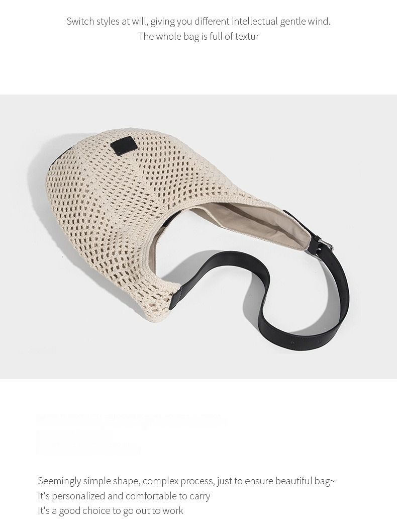 Übergroße Häkelseiltasche für Damen aus Baumwolle, lässig, für den Sommer, Strand, Hobo-Tasche, gestrickt, Urlaubsgeldbörse, Bohemian-Stil, Umhängetasche_voghion.com