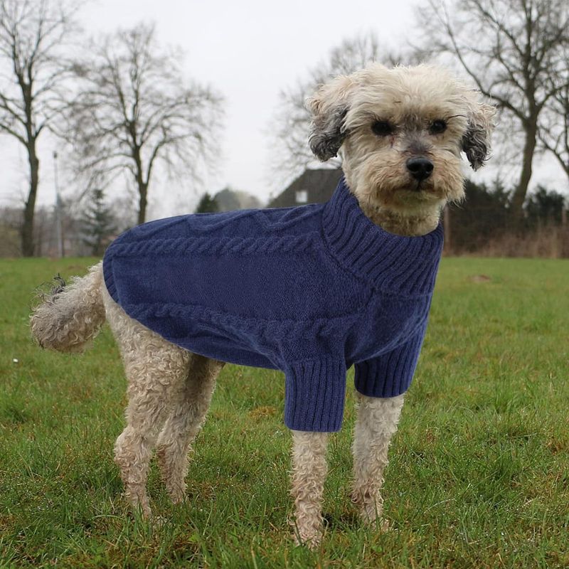 Hundtröjor, Stora Hundtröjor för Pit Bull Doberman, Varm Turtleneck Stickad Stor Hundtröja för Hanhundar, Extra Large_voghion.com
