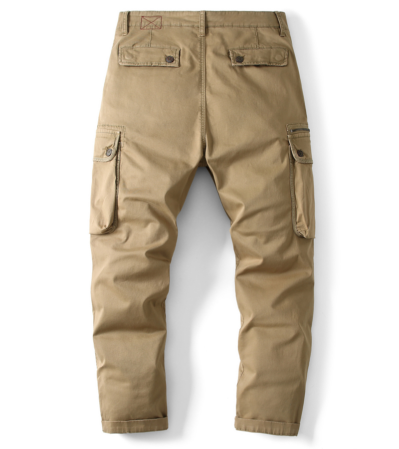 Otoño e invierno, pantalones de camuflaje sueltos con pies agrupados para hombres, pantalones sueltos de talla grande con múltiples bolsillos_voghion.com