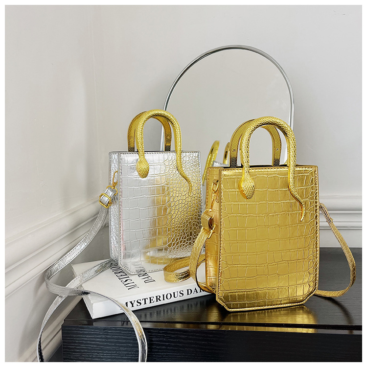 Autumn and winter new network red Korean version of stone personality ins bright face Tote hand bill shoulder crossbody bag_voghion.com